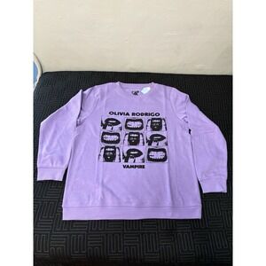 Women's Olivia Rodrigo Vampire Graphic Sweatshirt - Purple Choose Size